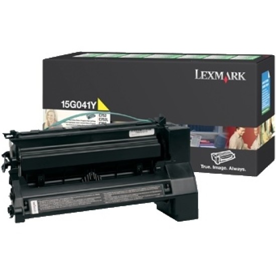 Lexmark 15G041Y Sarı Orjinal Toner - C752 / C760 T5591 Lexmark 15G041Y Sarı Orjinal Toner - C752 / C760 T5591