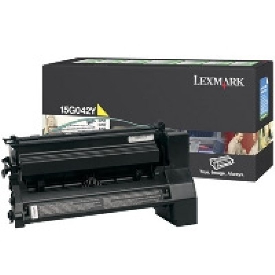 Lexmark 15G042Y Sarı Orjinal Toner - C752 / C760 T4947 Lexmark 15G042Y Sarı Orjinal Toner - C752 / C760 T4947
