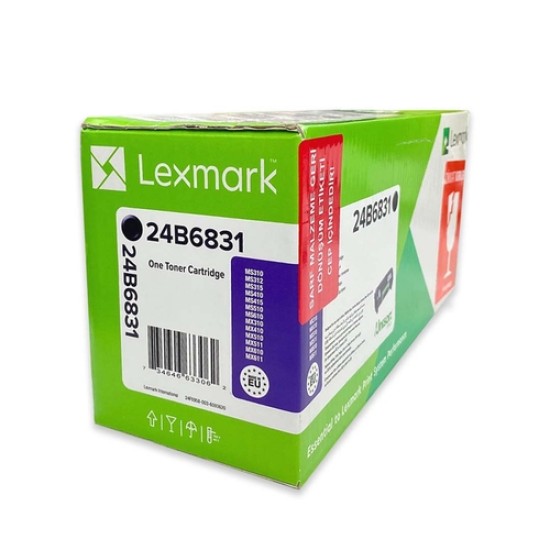 Lexmark 24B6831 Siyah Orjinal Toner - MS310 / MS410 Lexmark 24B6831 Siyah Orjinal Toner - MS310 / MS410