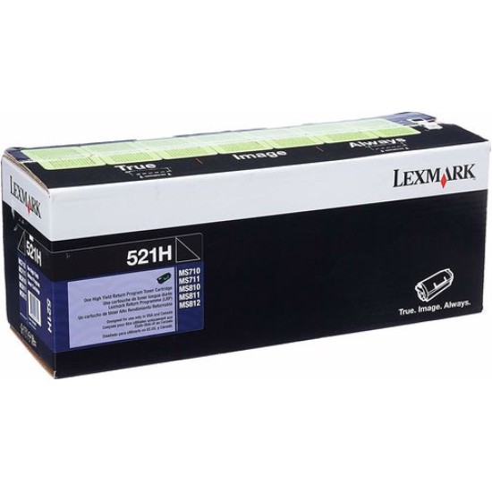 Lexmark 52D1H00 Siyah Orjinal Toner Yüksek Kapasite - MS710 / MS711 T12060 Lexmark 52D1H00 Siyah Orjinal Toner Yüksek Kapasite - MS710 / MS711 T12060