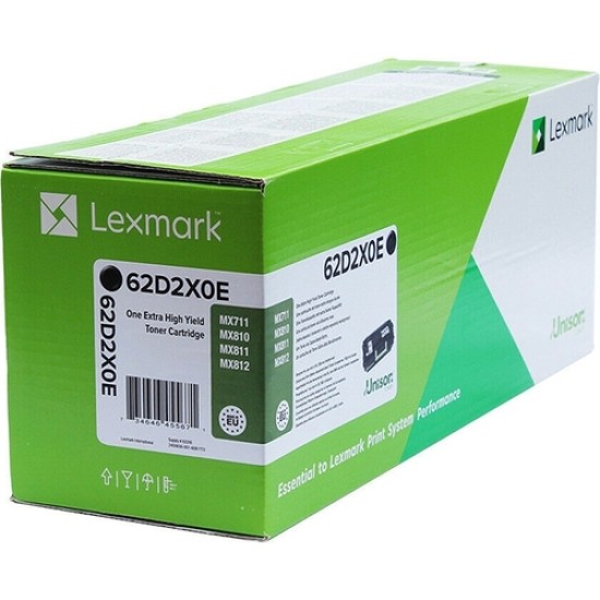 Lexmark 622XE 62D2X0E Siyah Orjinal Toner - MX810 / MX811 Lexmark 622XE 62D2X0E Siyah Orjinal Toner - MX810 / MX811