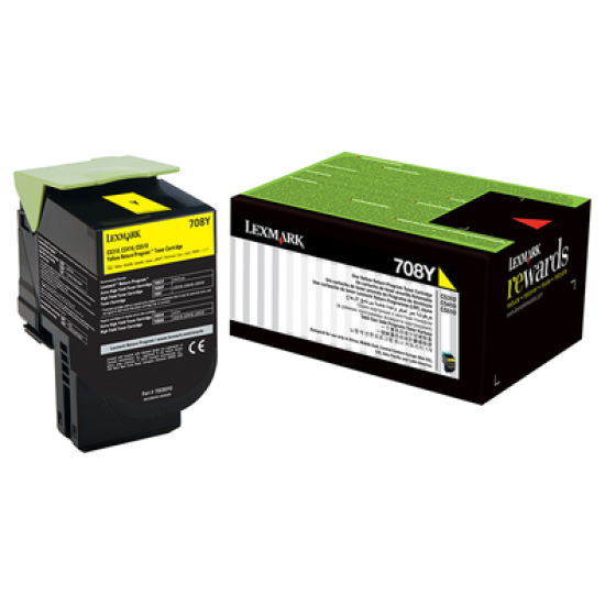 Lexmark 70C80Y0 708Y Sarı Orjinal Toner - CS310 / CS410 T6430 Lexmark 70C80Y0 708Y Sarı Orjinal Toner - CS310 / CS410 T6430