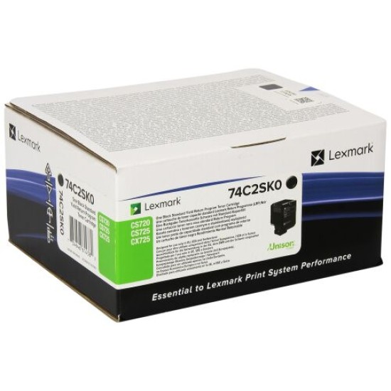 Lexmark 74C2SK0 Siyah Orjinal Toner - CS720 / CX725 Lexmark 74C2SK0 Siyah Orjinal Toner - CS720 / CX725