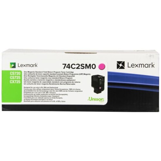 Lexmark 74C2SM0 Kırmızı Orjinal Toner - CS720 / CX725