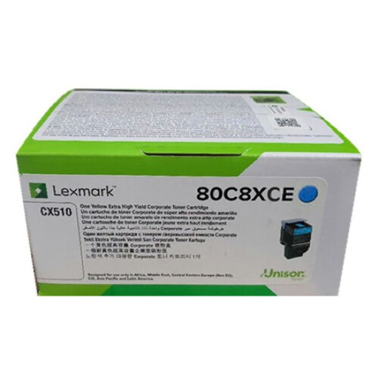 Lexmark 80C8XCE 808XC Mavi Orjinal Toner - CX510 T13221 Lexmark 80C8XCE 808XC Mavi Orjinal Toner - CX510 T13221