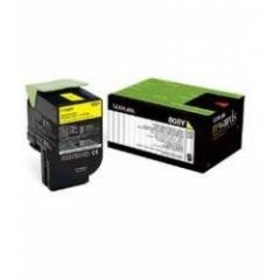 Lexmark 80C8XY0 808XY Sarı Orjinal Toner - CX510 T4833 Lexmark 80C8XY0 808XY Sarı Orjinal Toner - CX510 T4833