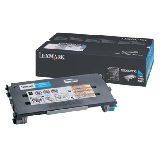 Lexmark C500S2CG Mavi Toner - Lexmark C500N  T6466