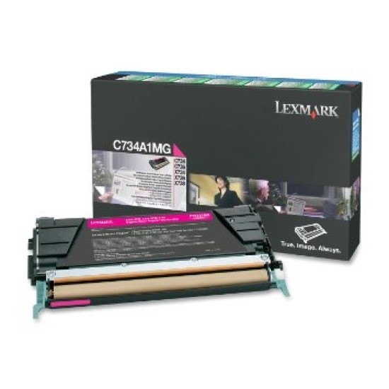 Lexmark C734A1MG Kırmızı Orjinal Toner - C734 / C736 T4447 Lexmark C734A1MG Kırmızı Orjinal Toner - C734 / C736 T4447