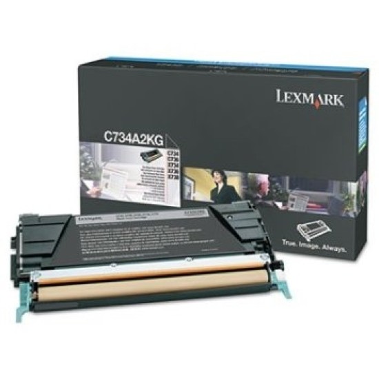Lexmark C734A2KG Siyah Orjinal Toner - C734 / C736 T3540 Lexmark C734A2KG Siyah Orjinal Toner - C734 / C736 T3540