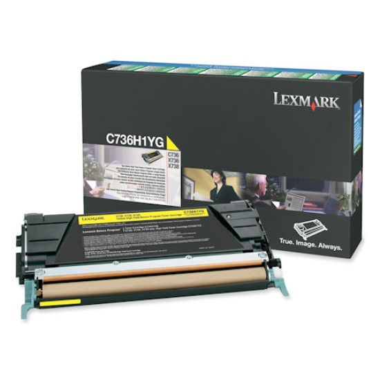 Lexmark C736H1YG Sarı Orjinal Toner - C736 / X736 T6610 Lexmark C736H1YG Sarı Orjinal Toner - C736 / X736 T6610