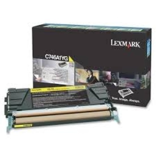 Lexmark C746A1YG Sarı Orjinal Toner - C746 / C748 T5061 Lexmark C746A1YG Sarı Orjinal Toner - C746 / C748 T5061