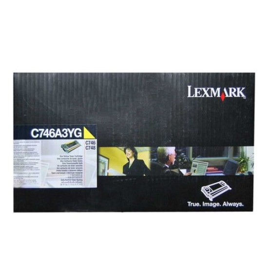 Lexmark C746A3YG Sarı Orjinal Toner - C746 / C748 T7733 Lexmark C746A3YG Sarı Orjinal Toner - C746 / C748 T7733