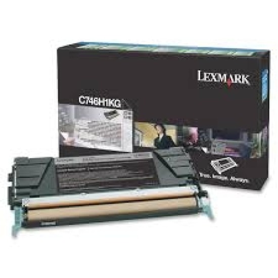 Lexmark C746H1KG Siyah Orjinal Toner Yüksek Kapasite - C746n T5175 Lexmark C746H1KG Siyah Orjinal Toner Yüksek Kapasite - C746n T5175