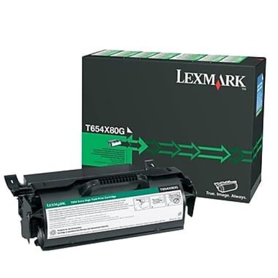 Lexmark T654X80G Siyah Orjinal Toner - T654 T8957 Lexmark T654X80G Siyah Orjinal Toner - T654 T8957