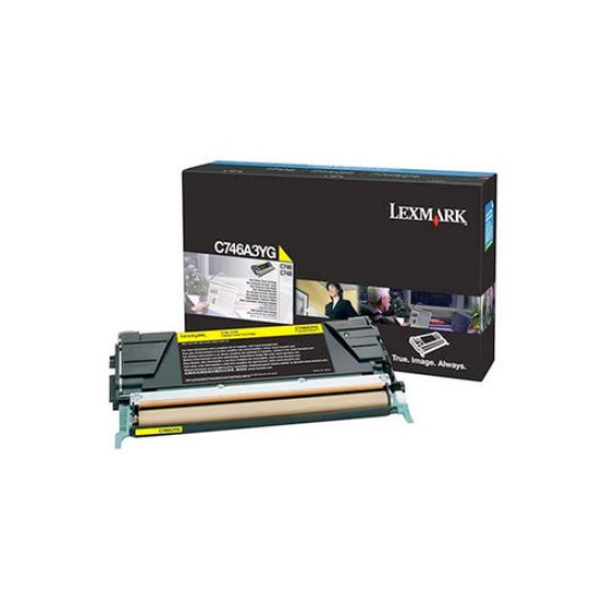 Lexmark X746A3YG Sarı Orjinal Toner - X746DE / X748DE T12115 Lexmark X746A3YG Sarı Orjinal Toner - X746DE / X748DE T12115
