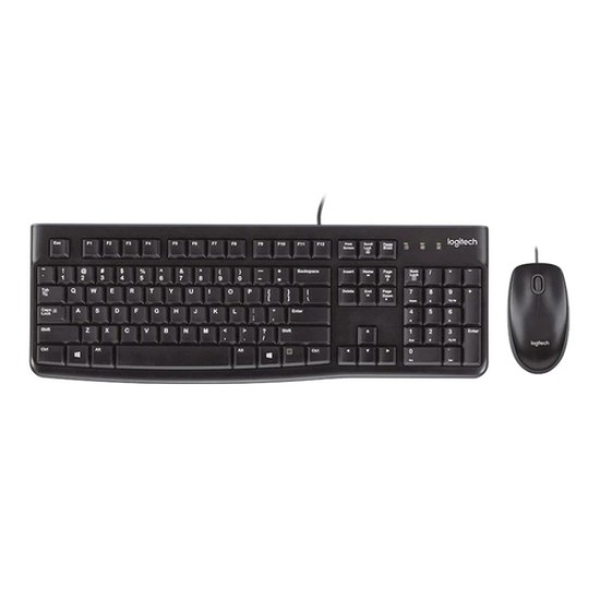 Logitech MK120 920-002560 USB Kablolu Siyah Q Klavye + Mouse Set
