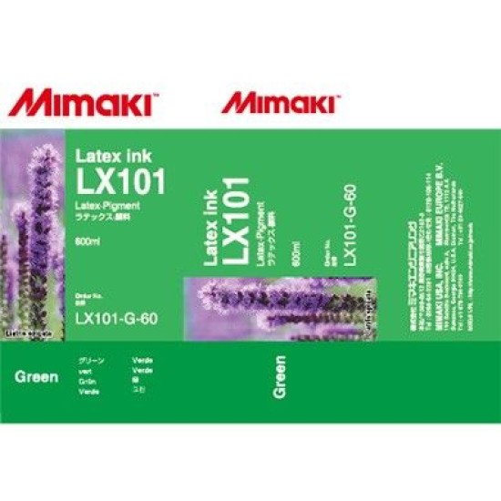 Mimaki LX101-G-60 Yeşil Orjinal Lateks Mürekkep JV400-130LX , JV400-160LX T11214 Mimaki LX101-G-60 Yeşil Orjinal Lateks Mürekkep JV400-130LX , JV400-160LX T11214