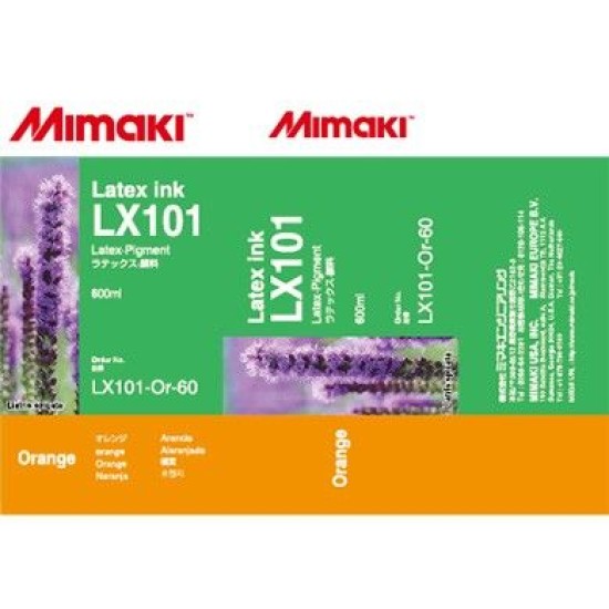 Mimaki LX101-OR-60 OrangeTuruncu Orjinal Lateks Mürekkep JV400-130LX , JV400-160LX T11212 Mimaki LX101-OR-60 OrangeTuruncu Orjinal Lateks Mürekkep JV400-130LX , JV400-160LX T11212