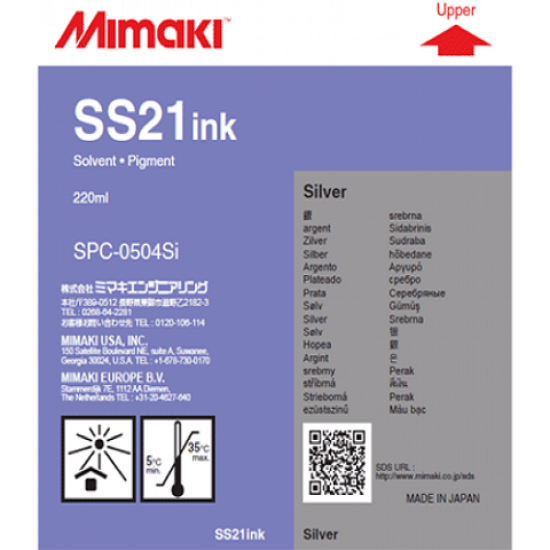 Mimaki SPC-0504Si SS21 Gri Silver Orjinal Solvent Mürekkep Kartuşu 220 Ml T10437 Mimaki SPC-0504Si SS21 Gri Silver Orjinal Solvent Mürekkep Kartuşu 220 Ml T10437
