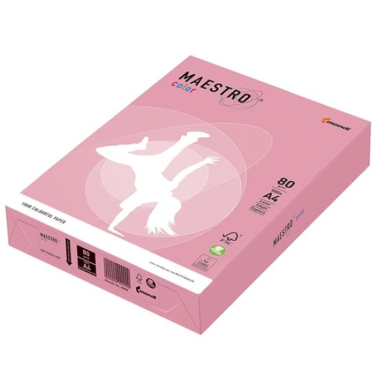 Maestro Color PI25 A4 Pembe Fotokopi Kağıdı 80g/m² 1 Paket 500 Adet Maestro Color PI25 A4 Pembe Fotokopi Kağıdı 80g/m² 1 Paket 500 Adet