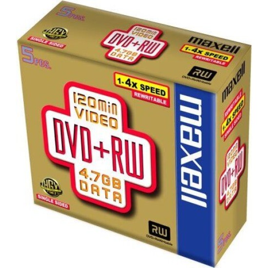 Maxell DVD-RW 4.7GB 1-4X 5'li Paket Yeniden Yazılabilir Rewritable Disk T16540 Maxell DVD-RW 4.7GB 1-4X 5'li Paket Yeniden Yazılabilir Rewritable Disk T16540