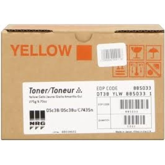 Nashuatec 885415 DSC38 DT38YLW Sarı Orjinal Toner - C7435 T3693 Nashuatec 885415 DSC38 DT38YLW Sarı Orjinal Toner - C7435 T3693