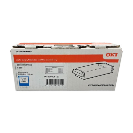 OKI 09006127 Mavi Orjinal Toner - C650 OKI 09006127 Mavi Orjinal Toner - C650