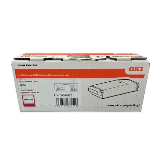 OKI 09006128 Kırmızı Orjinal Toner - C650 OKI 09006128 Kırmızı Orjinal Toner - C650