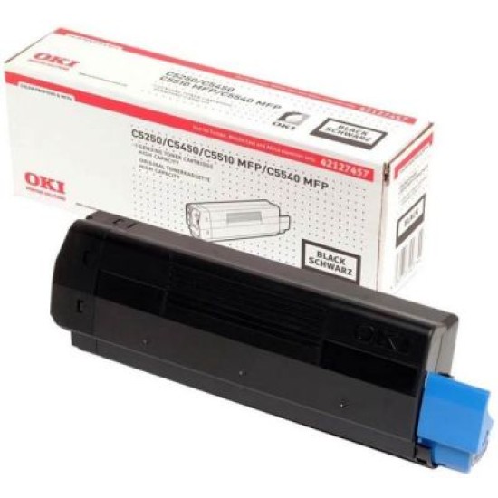 OKI 42127457 Siyah Orjinal Toner Yüksek Kapasite - C5250 / C5450 T3075 OKI 42127457 Siyah Orjinal Toner Yüksek Kapasite - C5250 / C5450 T3075