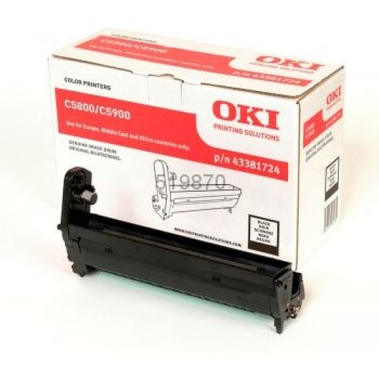 OKI 43381724 Siyah Orjinal Drum Ünitesi - C5800 / C5900 T4289 OKI 43381724 Siyah Orjinal Drum Ünitesi - C5800 / C5900 T4289