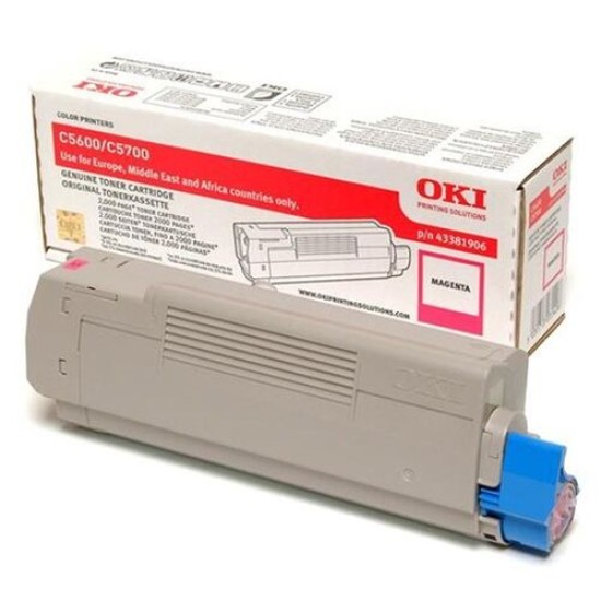 OKI 43381906 Kırmızı Orjinal Toner - C5600 / C5700 T14810 OKI 43381906 Kırmızı Orjinal Toner - C5600 / C5700 T14810