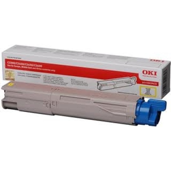 OKI 43459333 Sarı Orjinal Toner - C3300 / C3400 T5471 OKI 43459333 Sarı Orjinal Toner - C3300 / C3400 T5471
