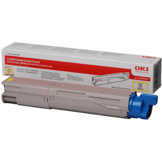 OKI 43459345 Sarı Orjinal Toner - C3300 / C3400 T5453 OKI 43459345 Sarı Orjinal Toner - C3300 / C3400 T5453