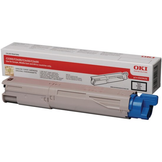 OKI 43459436 Siyah Orjinal Toner - C3300 / C3400 T12377 OKI 43459436 Siyah Orjinal Toner - C3300 / C3400 T12377