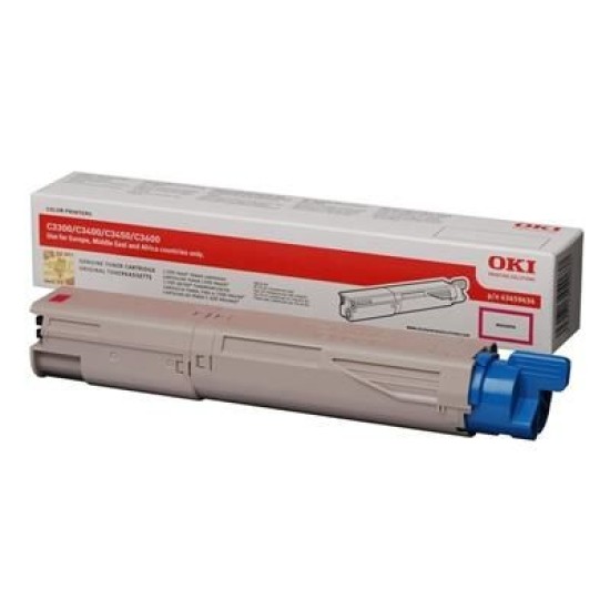 OKI 43459442 Kırmızı Orjinal Toner - C3300 / C3400 T9899 OKI 43459442 Kırmızı Orjinal Toner - C3300 / C3400 T9899
