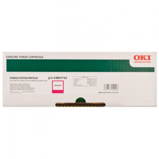 OKI 43865742 Kırmızı Orjinal Toner - C5850 / C5950 T4721 OKI 43865742 Kırmızı Orjinal Toner - C5850 / C5950 T4721