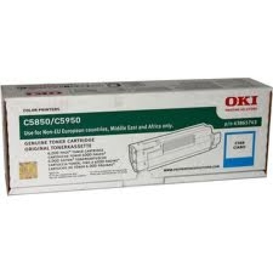 OKI 43865743 Mavi Orjinal Toner - C5850 / C5950 T4392 OKI 43865743 Mavi Orjinal Toner - C5850 / C5950 T4392