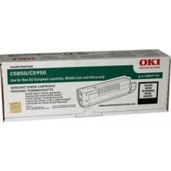 OKI 43865744 Siyah Orjinal Toner - C5850 / C5950 T4368 OKI 43865744 Siyah Orjinal Toner - C5850 / C5950 T4368
