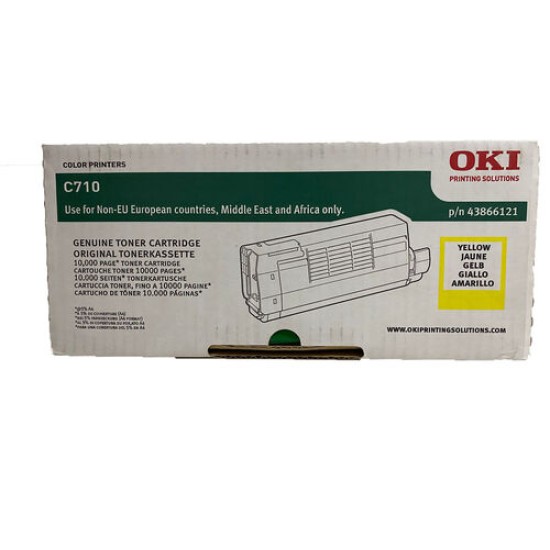 OKI 43866121 Sarı Orjinal Toner - C710 / C711 T15744 OKI 43866121 Sarı Orjinal Toner - C710 / C711 T15744