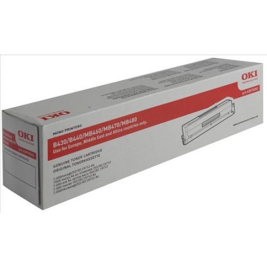 OKI 43979202 Siyah Orjinal Toner - B430 / B440 T12189 OKI 43979202 Siyah Orjinal Toner - B430 / B440 T12189