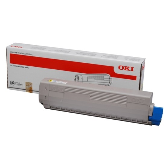 OKI 44844613 Sarı Orjinal Toner - C822 / C822DN T16698 OKI 44844613 Sarı Orjinal Toner - C822 / C822DN T16698