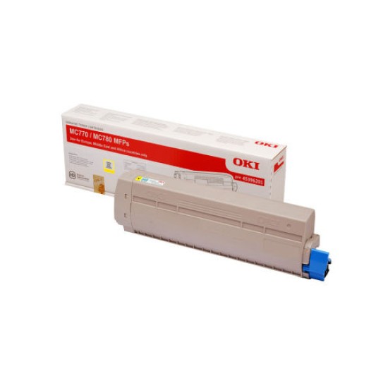 OKI 45396201 Sarı Orjinal Toner - MC770 / MC780 T7602 OKI 45396201 Sarı Orjinal Toner - MC770 / MC780 T7602