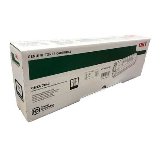OKI 46443116 Siyah Orjinal Toner - C833 / C843 T14101 OKI 46443116 Siyah Orjinal Toner - C833 / C843 T14101