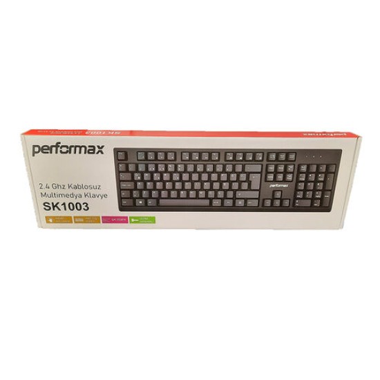 Performax SK1003 Kablosuz Siyah Q Klavye T15743