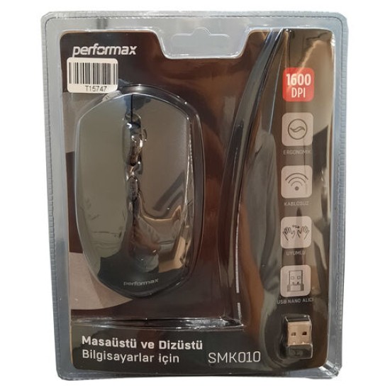Performax SMK010 Kablosuz Siyah Optik Mouse T15747 Performax SMK010 Kablosuz Siyah Optik Mouse T15747