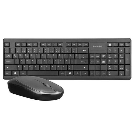 Philips C314 Siyah Wireless Klavye + Mouse Set SPT6314 T15528 Philips C314 Siyah Wireless Klavye + Mouse Set SPT6314 T15528