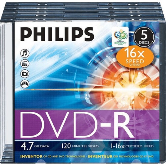 Philips Mini DVD-R 1.4GB 1-4x 5'li T16196 Philips Mini DVD-R 1.4GB 1-4x 5'li T16196