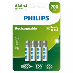 Philips R03B4A70/10 Şarj Edilebilir Pil AAA 700mAh Philips R03B4A70/10 Şarj Edilebilir Pil AAA 700mAh