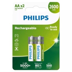 Philips R6B2A260/10 Şarj Edilebilir Pil AA 2600mAh Philips R6B2A260/10 Şarj Edilebilir Pil AA 2600mAh