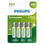 Philips R6B4A130/10 Şarj Edilebilir Pil AA 1300 mAh